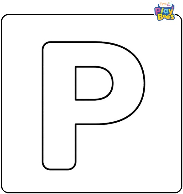 Simple Letter P Coloring Page Simple Letter P Coloring Page