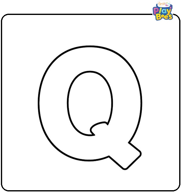 Simple Letter Q Coloring Page