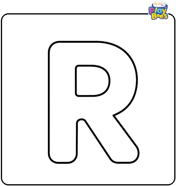 Simple Letter R Coloring Page