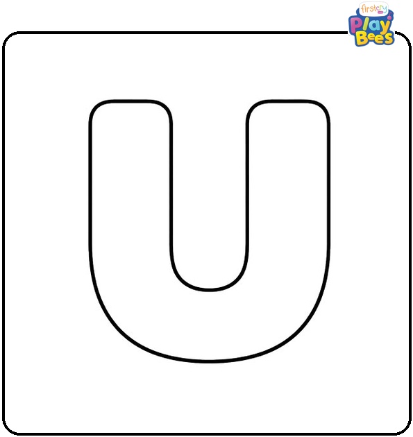 Simple Letter U Coloring Page