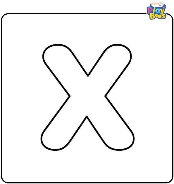 Simple Letter X Coloring Page Simple Letter X Coloring Page