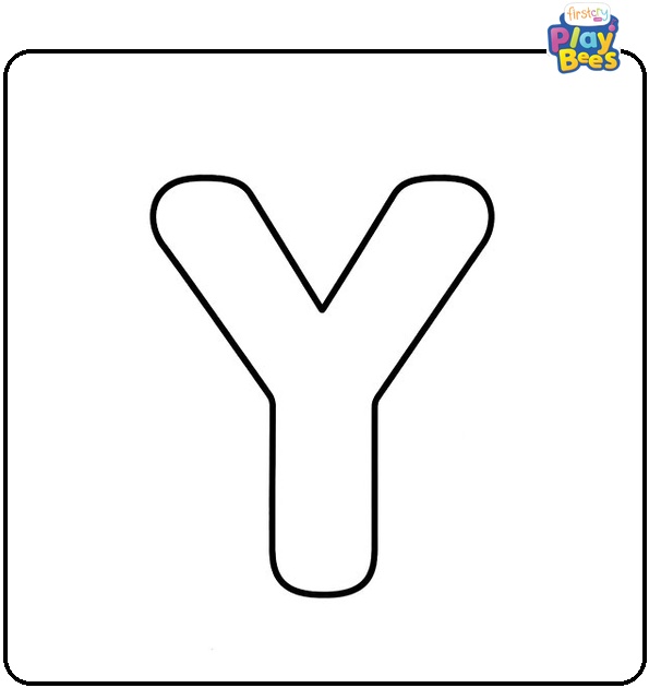 Simple Letter Y Coloring Page