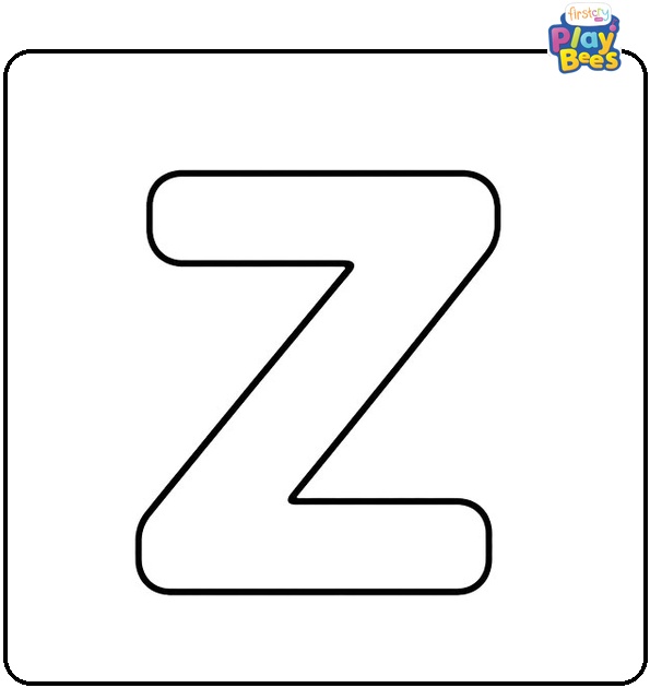 Simple Letter Z Coloring Page Simple Letter Z Coloring Page