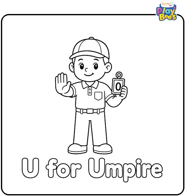 U for Umpire Coloring Page