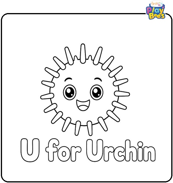 U for Urchin Coloring Page