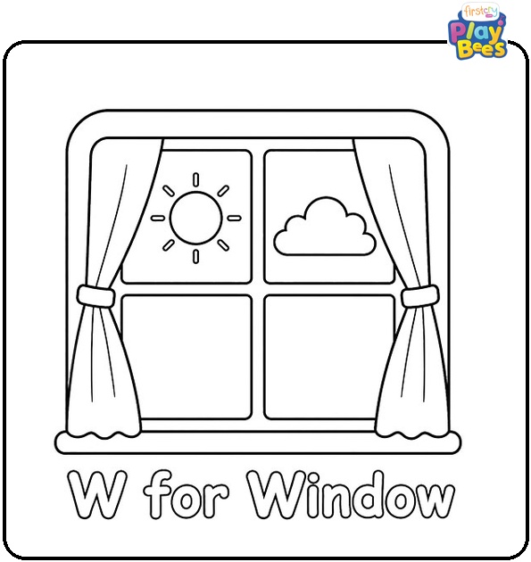 W for Window Coloring Page
