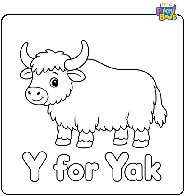 Y for Yak Coloring Page