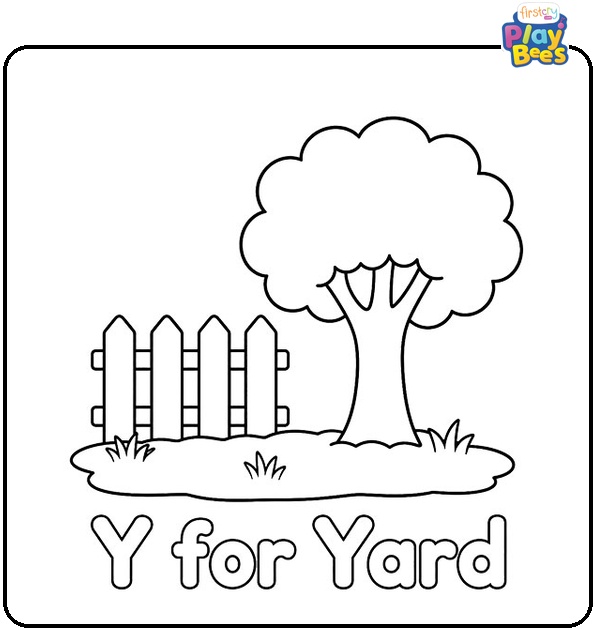 Y for Yard Coloring Page