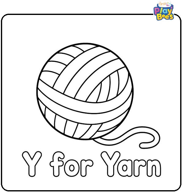 Y for Yarn Coloring Page