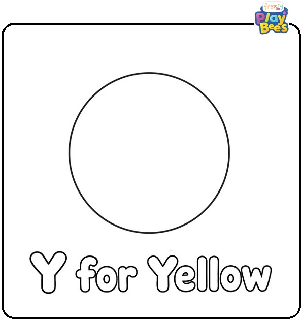 Y for Yellow Coloring Page