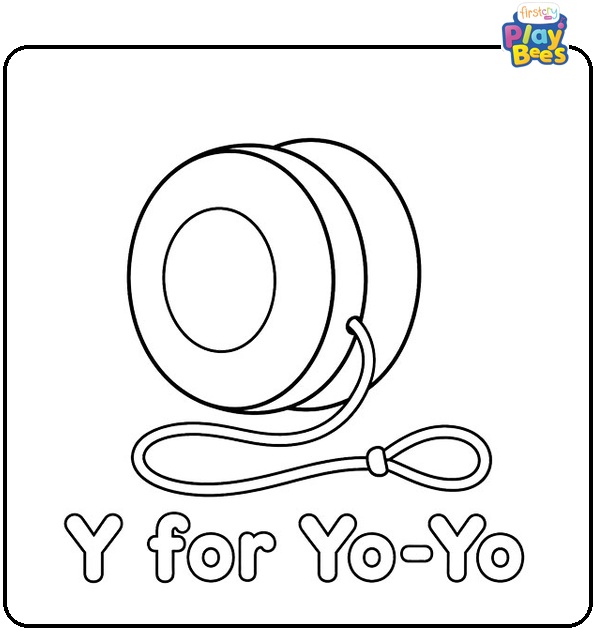 Y for Yo-Yo Coloring Page