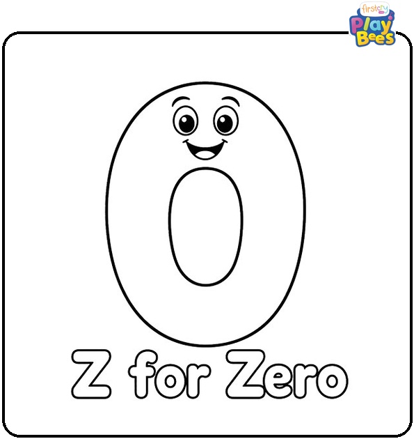 Z for Zero Coloring Page Z for Zero Coloring Page