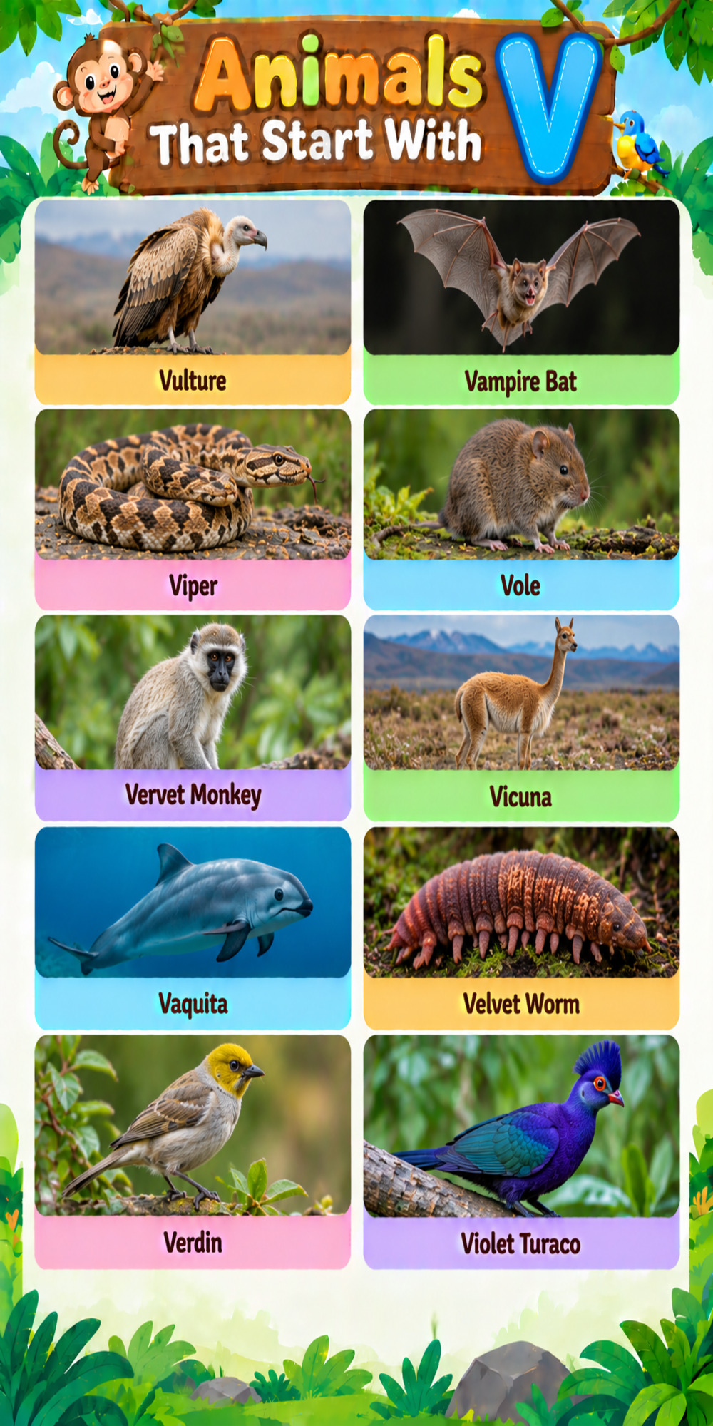 Animals That Start With V