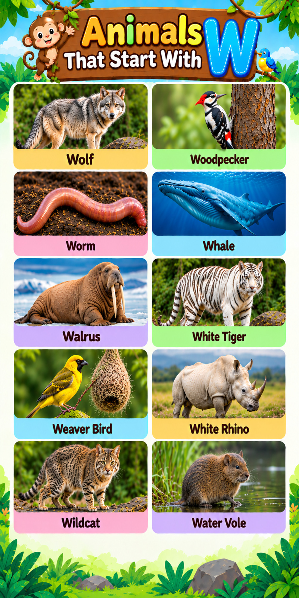 Animals That Start With W Animals That Start With W