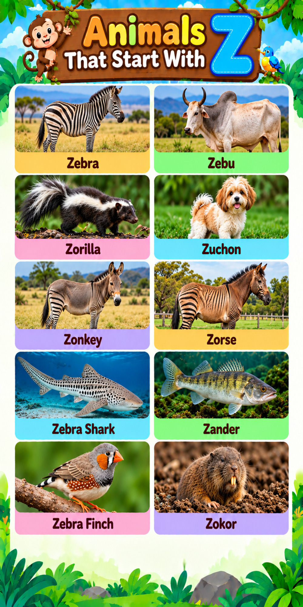 Animals That Start With Z Animals That Start With Z