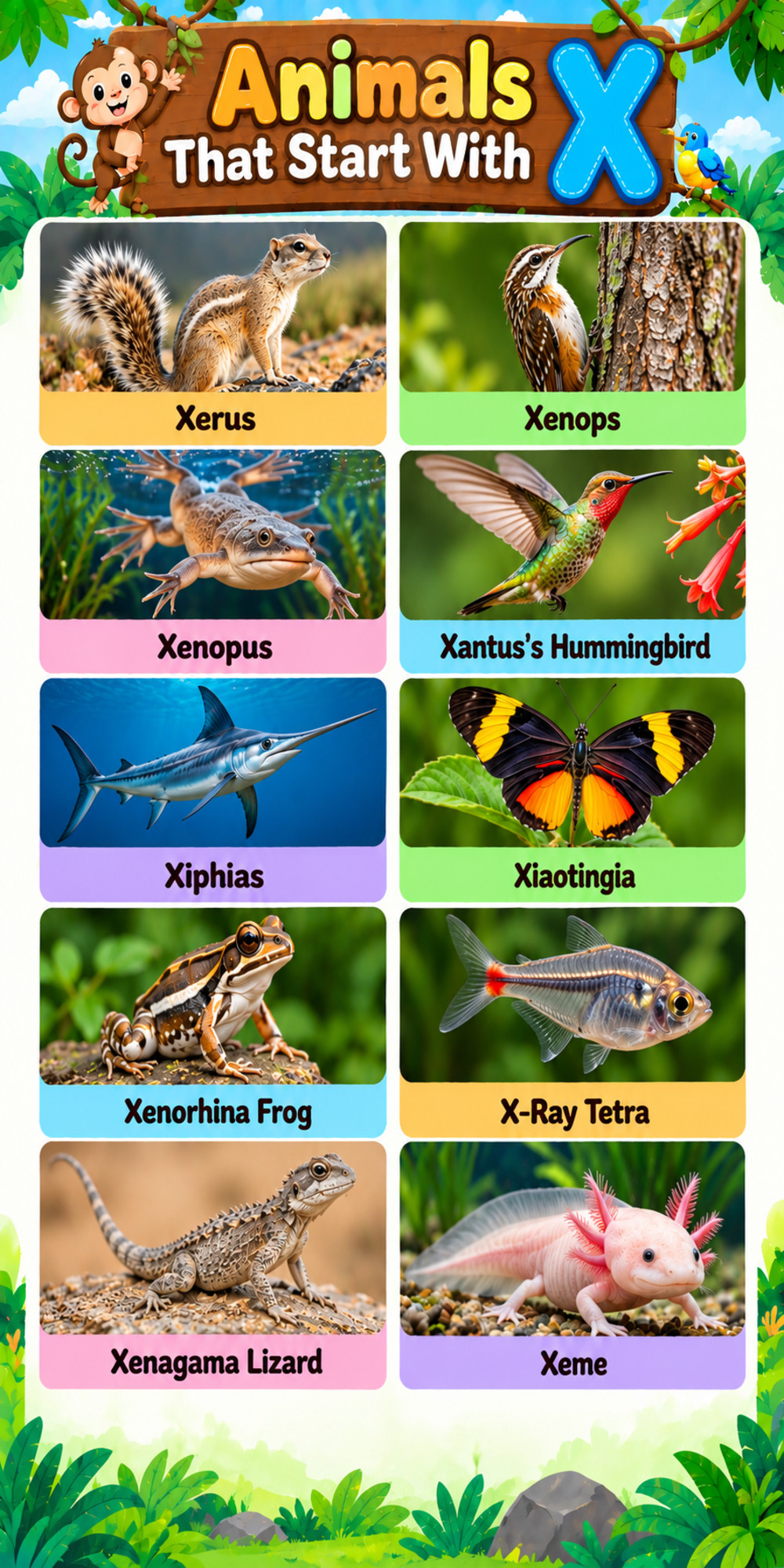 Animals that Start With X Animals that Start With X