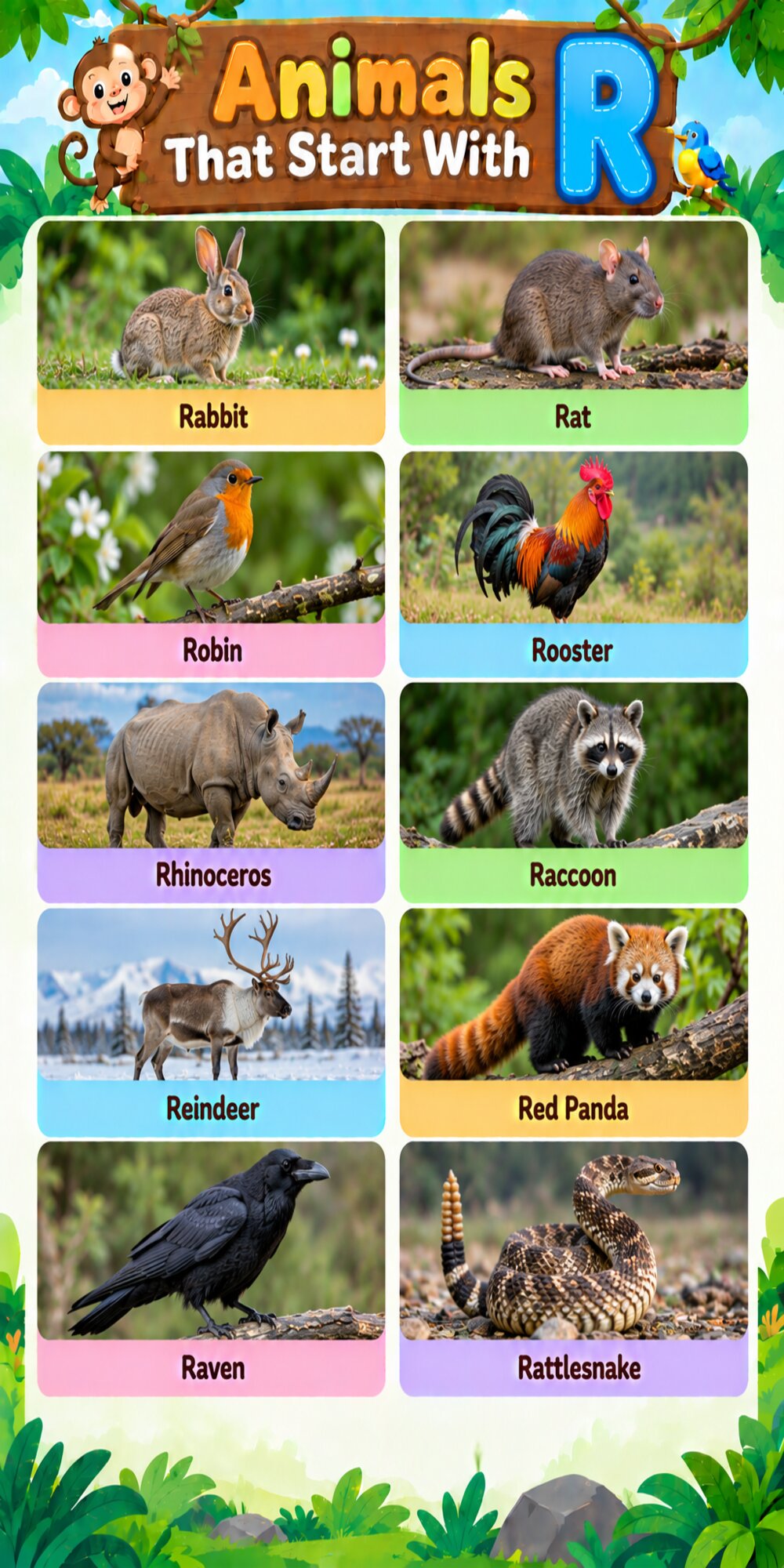 Animals that start with R Animals that start with R