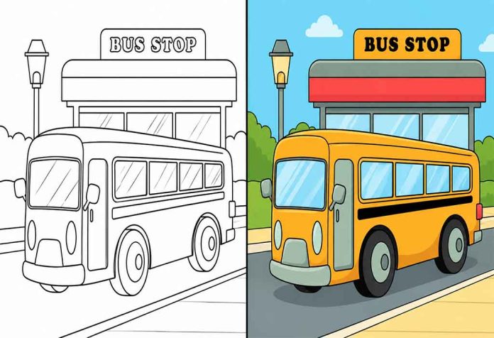 Bus Coloring Pages – Free Printable Worksheets & Pictures