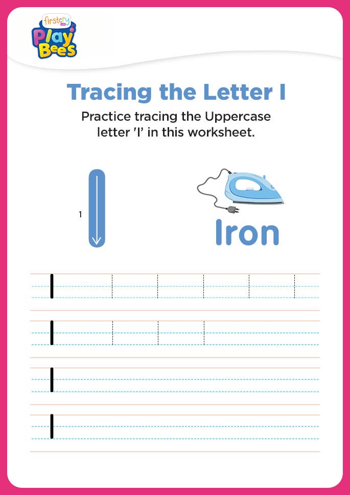 Capital Letter I printable worksheet