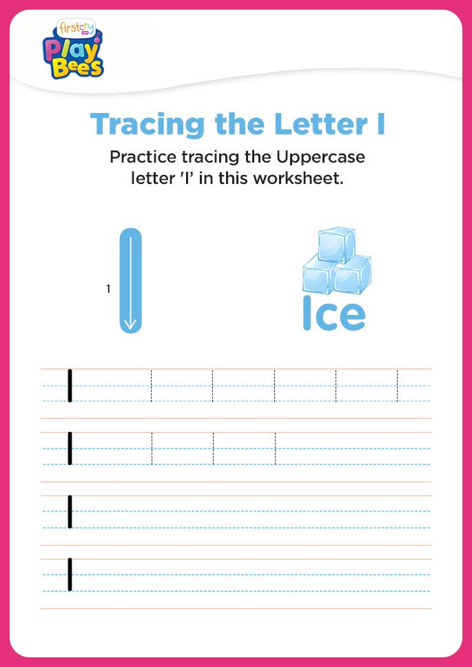 Capital Letter I writing worksheet
