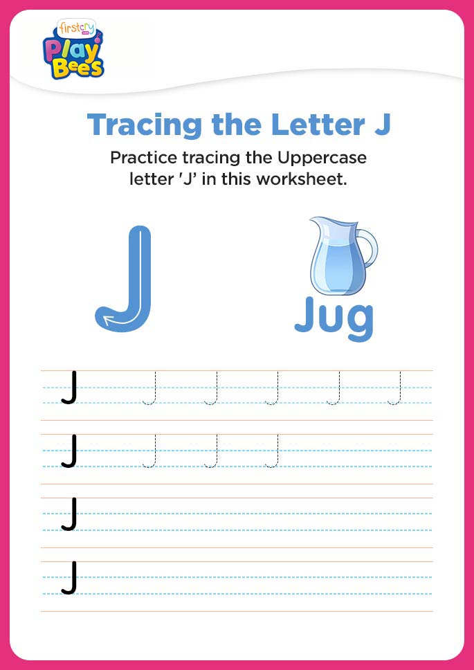 Capital Letter J printable worksheet