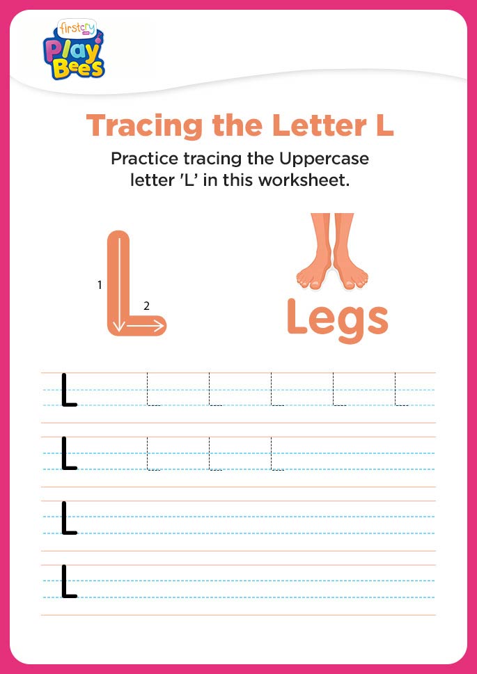 Capital Letter L writing worksheet
