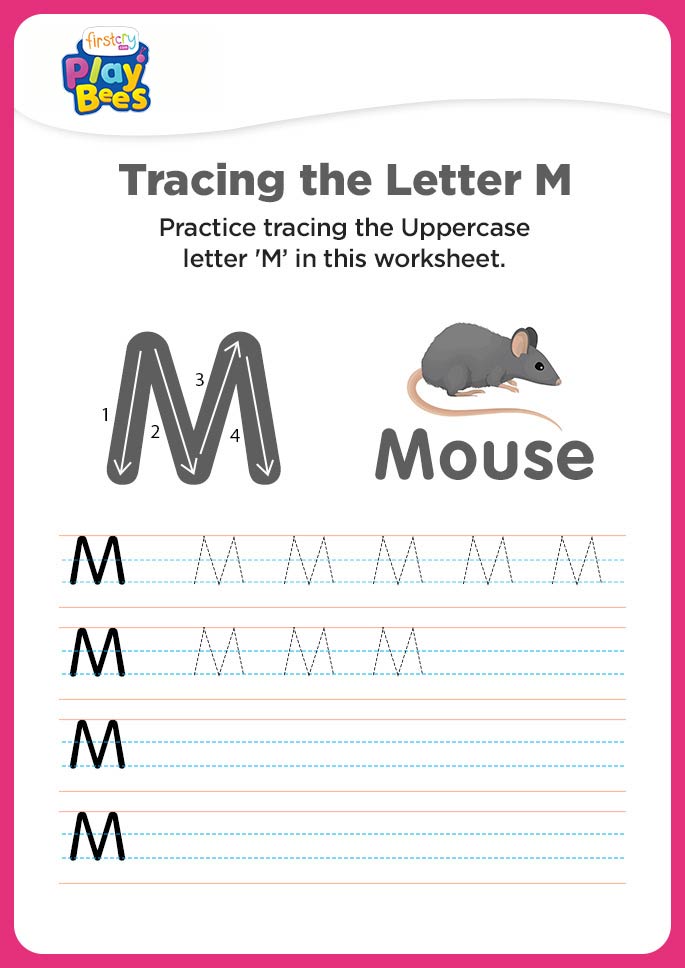 Capital Letter M printable worksheet