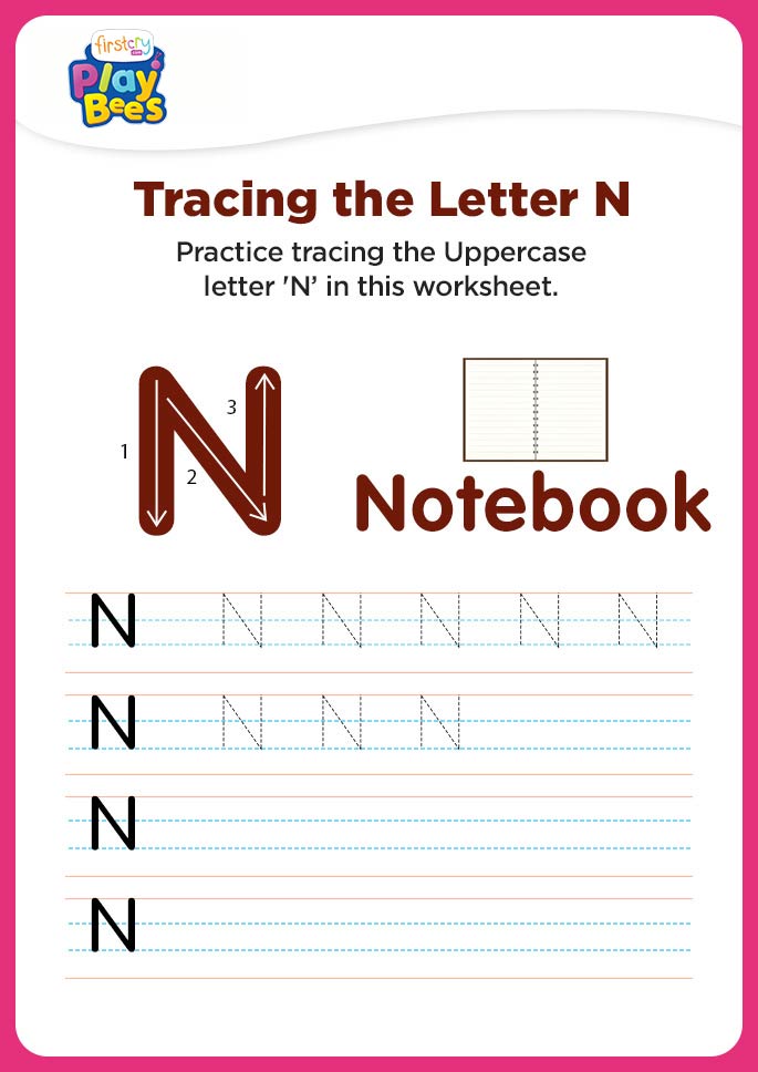Capital Letter N recognition worksheet