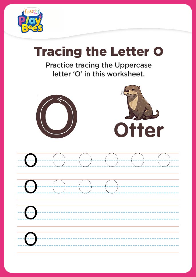 Capital Letter O recognition worksheet