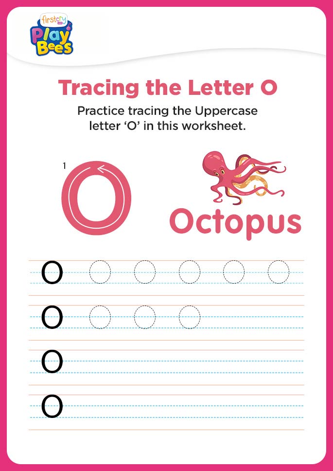 Capital Letter O tracing worksheet