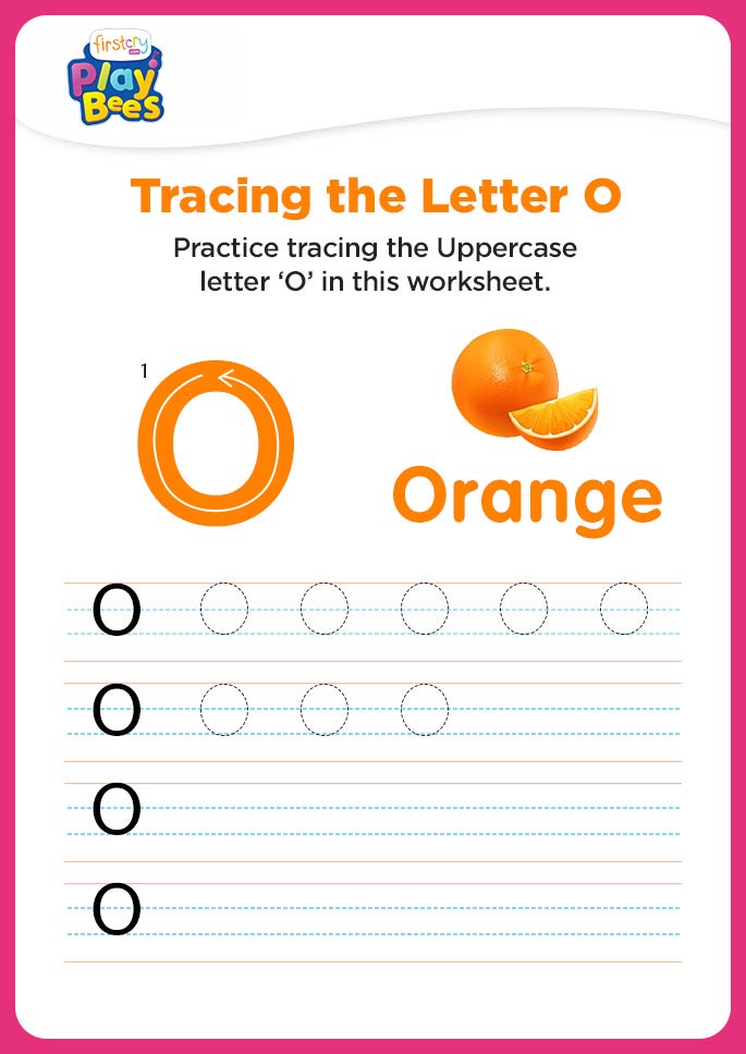 Capital Letter O writing worksheet