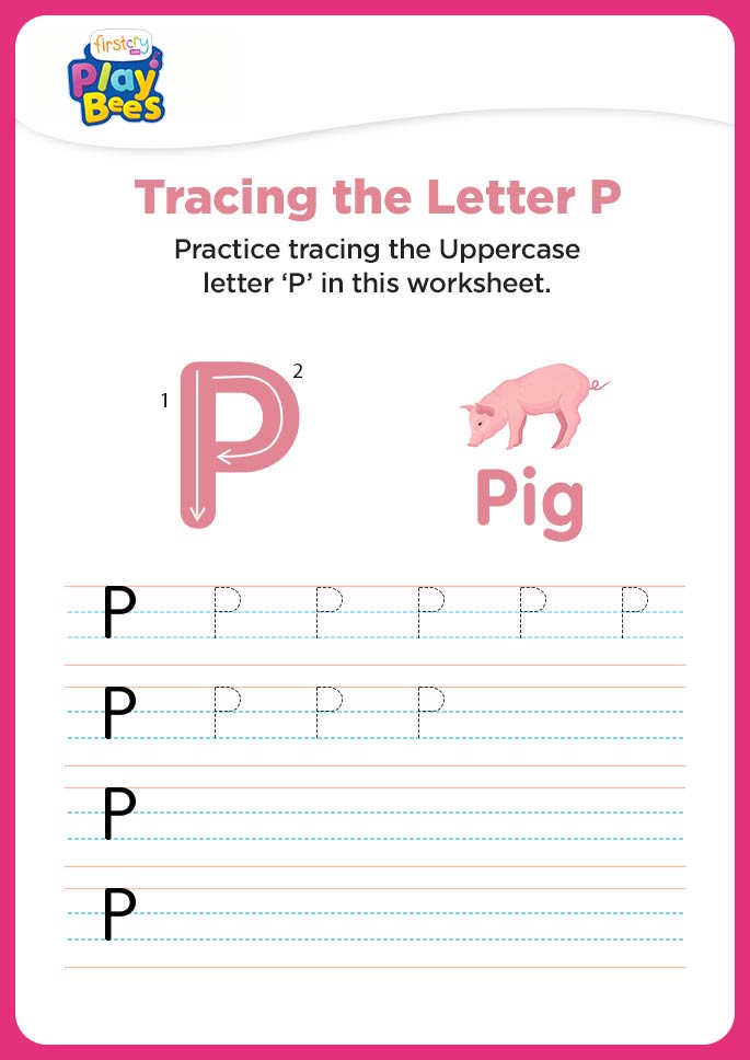 Capital Letter P practice worksheet