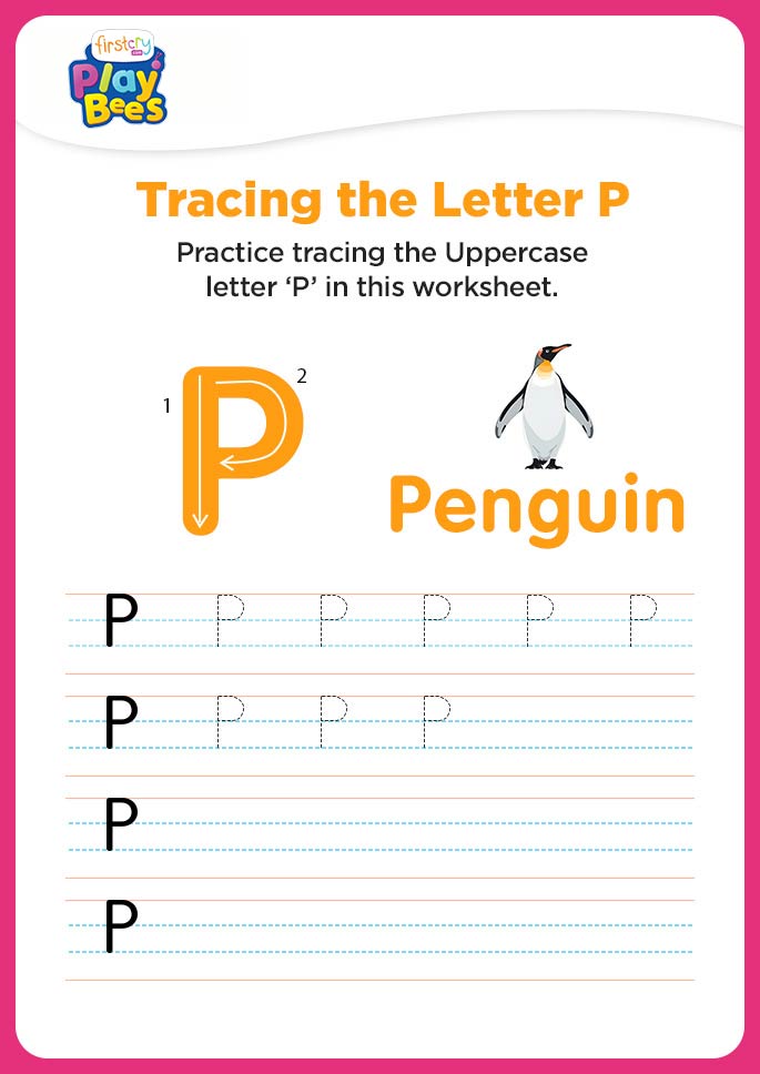 Capital Letter P writing worksheet