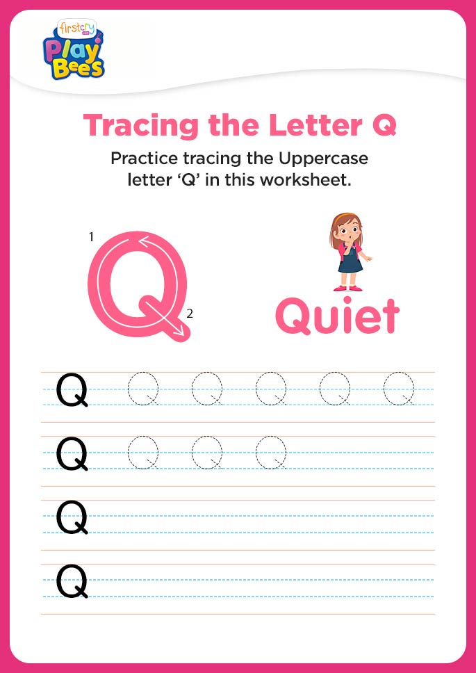 Capital Letter Q writing worksheet