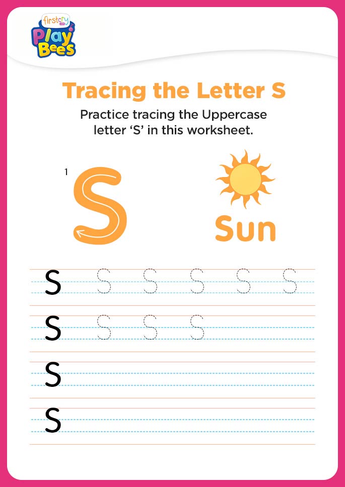 Capital Letter S printable worksheet