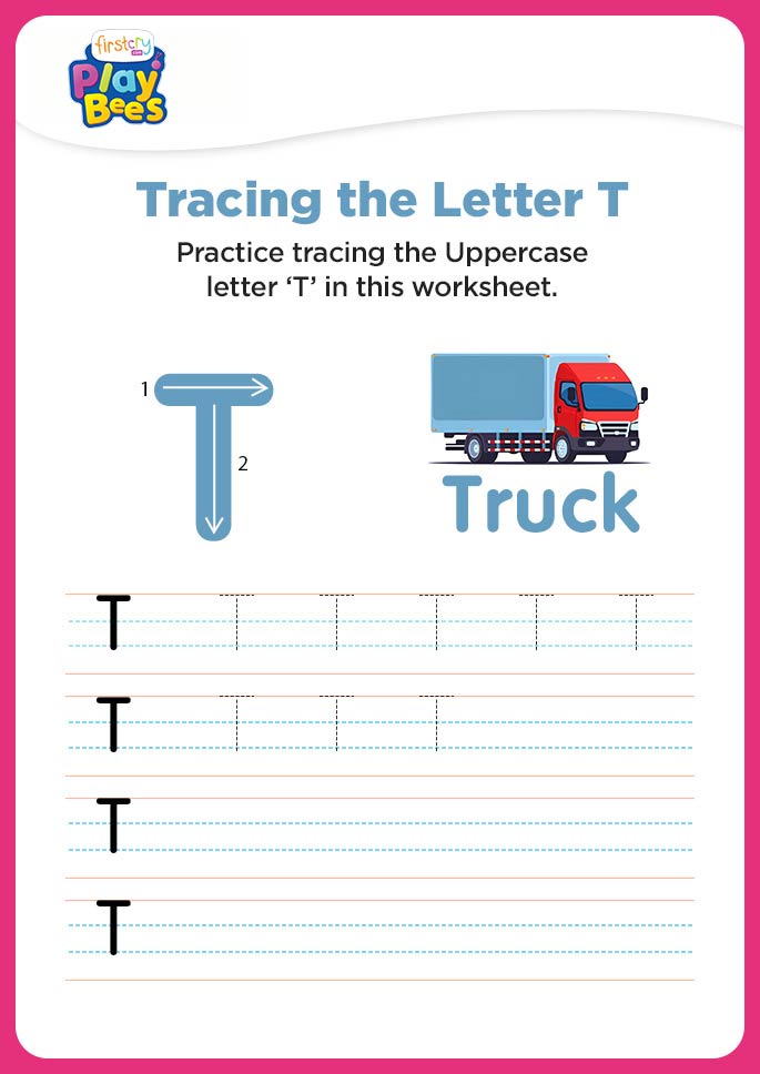 Capital Letter T printable worksheet