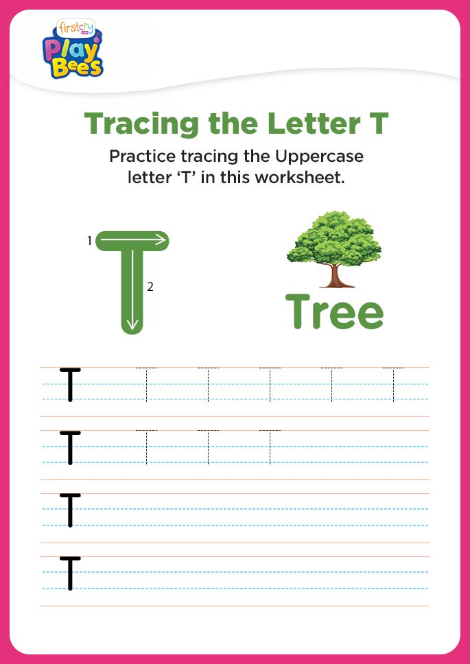 Capital Letter T recognition worksheet