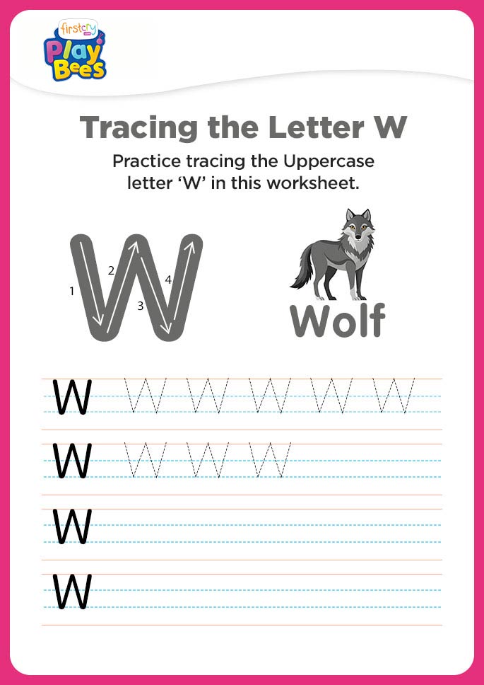 Capital Letter W printable worksheet