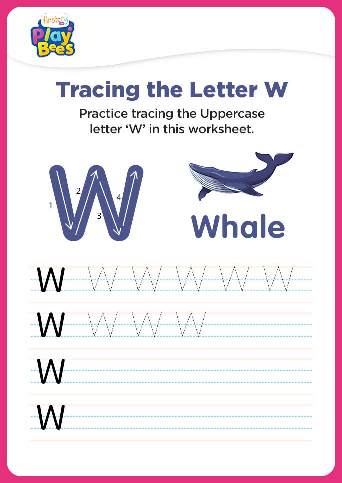 Capital Letter W recognition worksheet