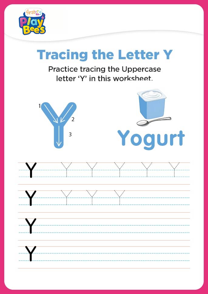 Capital Letter Y recognition worksheet