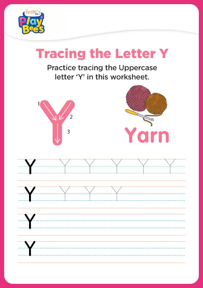 Capital Letter Y writing worksheet