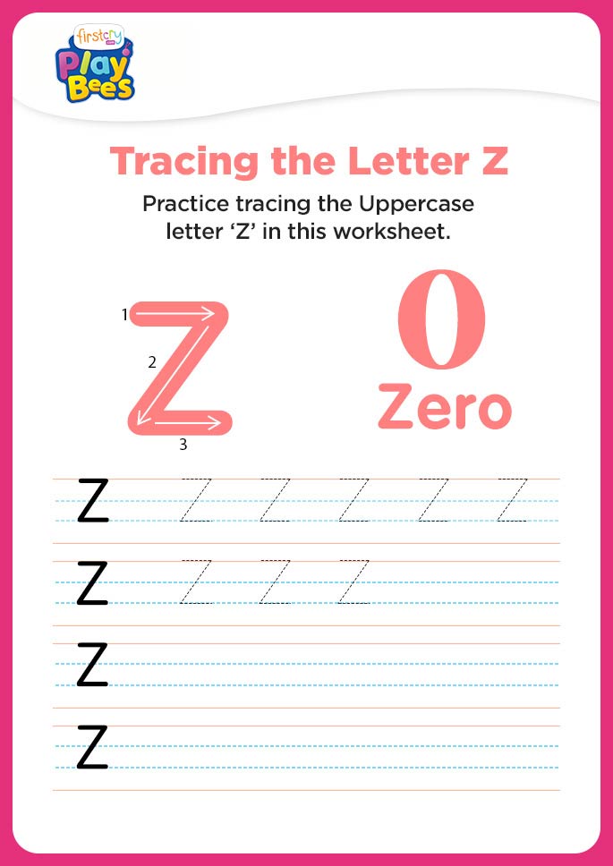 Capital Letter Z writing worksheet