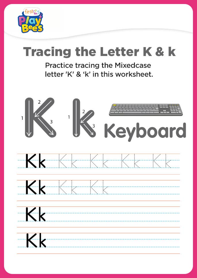 Capital and small Letter K worksheet