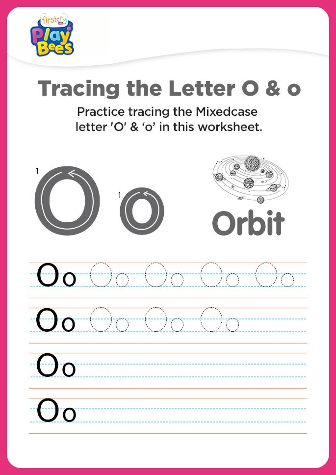Capital and small Letter O worksheet