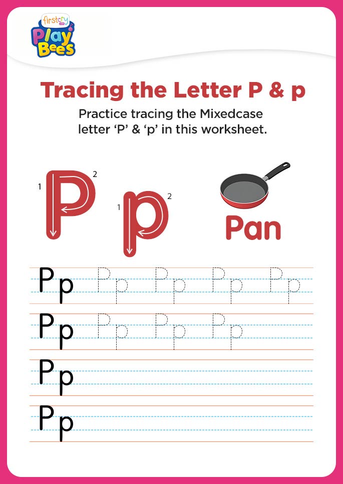 Capital and small Letter P worksheet