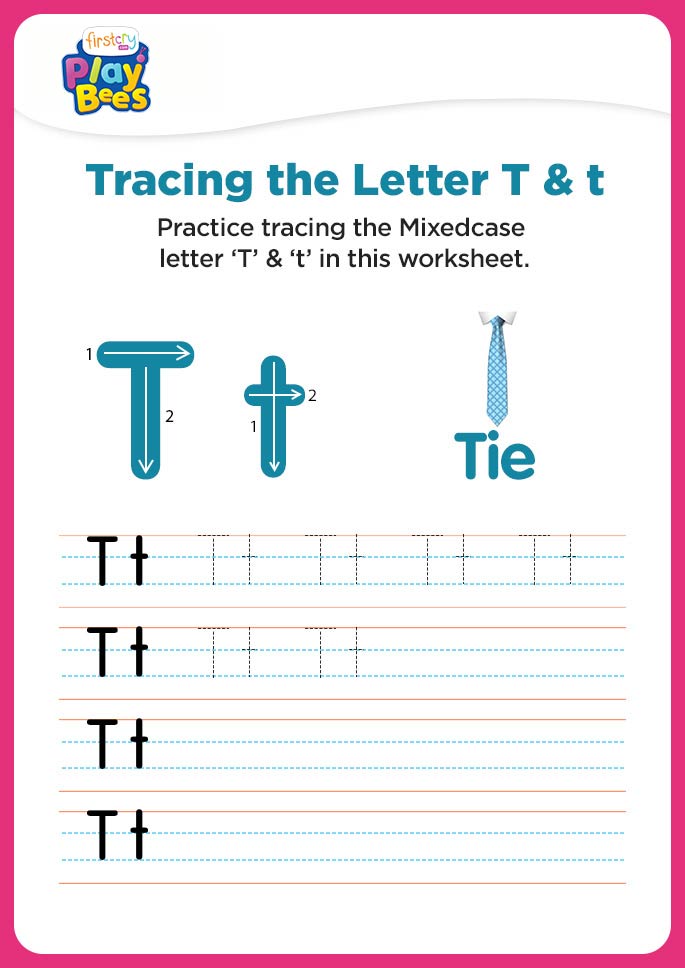 Capital and small Letter T worksheet