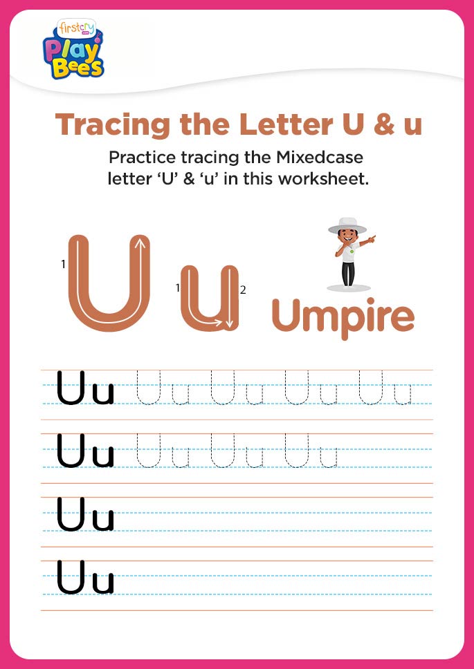 Capital and small Letter U worksheet