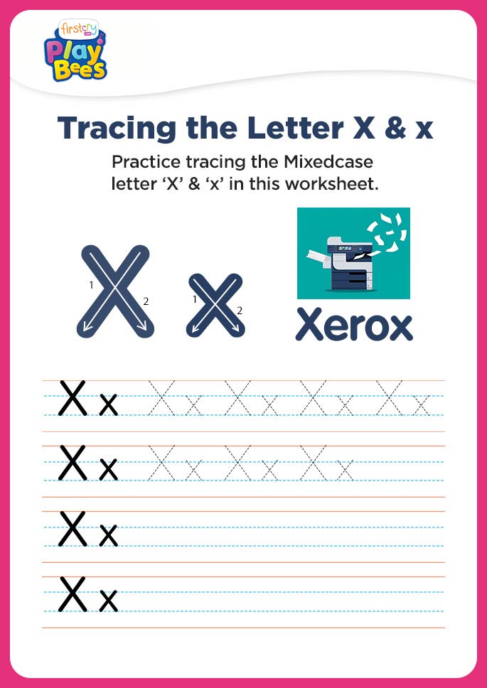 Capital and small Letter X worksheet