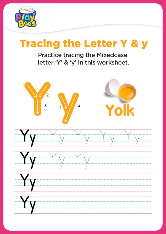 Capital and small Letter Y worksheet