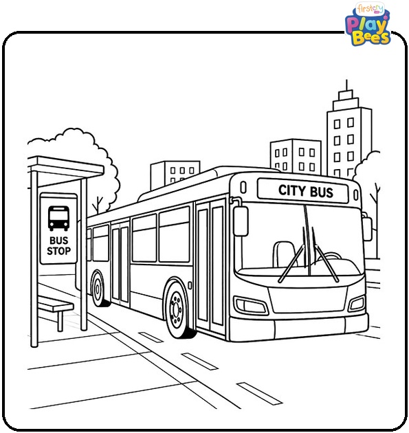 City Bus Coloring Page